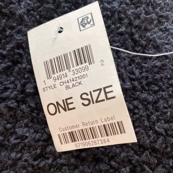 CHARTER CLUB WOMEN’S BLACK HOODED KNIT PONCHO ONE SIZE FITS ALL Brand New TAGS - Picture 4 of 14